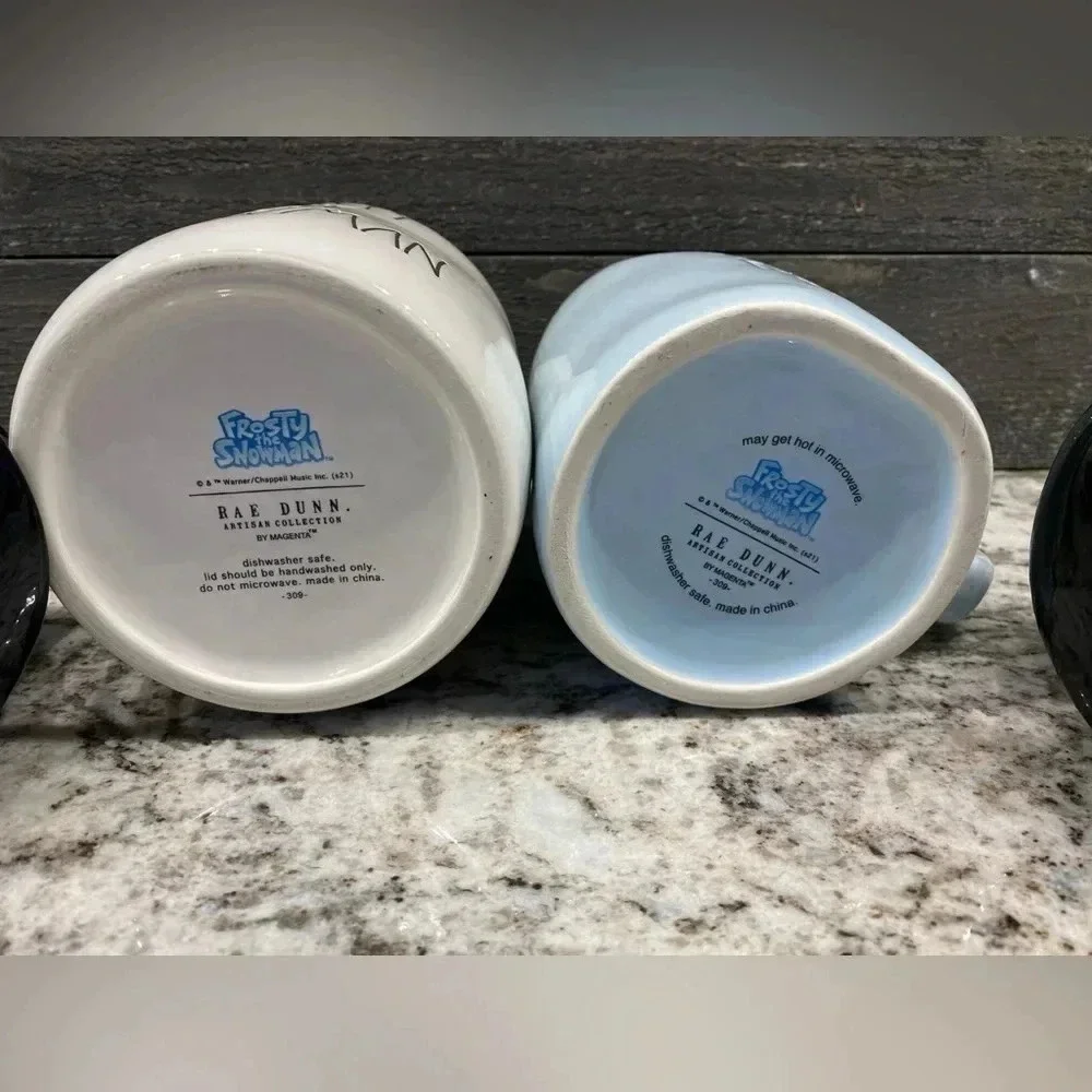 New Rae Dunn Frosty the Snowman Set Jolly Happy Fun Mug & Canister